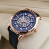 Emporio Armani Meccanico Automatic Blue Dial Blue Leather Strap Watch For Men - AR60050 Buy Now By Emporio Armani