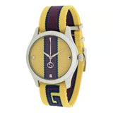 Gucci G Timeless Quartz Yellow & Purple Dial Yellow & Purple NATO Strap Watch For Men - YA1264069 Buy Now By Gucci
