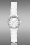 Burberry The City Diamonds Silver Dial White Leather Strap Watch for Women - BU9221 Buy Now By Burberry