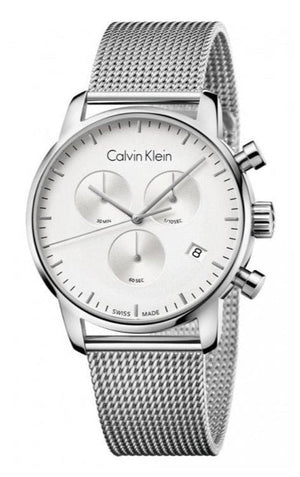 Calvin Klein High Noon Silver Dial Silver Mesh Bracelet Watch for Men - K8M27126 Buy Now By Calvin Klein
