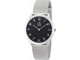 Calvin Klein Minimal Black Dial Silver Mesh Bracelet Watch for Men - K3M51151 Buy Now By Calvin Klein