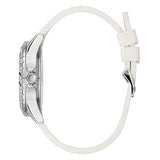 Guess Swirl Quartz Silver Dial White Silicone Strap Watch for Women - W1096L1 Buy Now By Guess