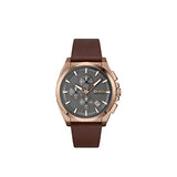Hugo Boss Grandmaster Grey Dial Brown Leather Strap Watch for Men - 1513882 Buy Now By Hugo Boss