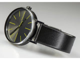 Calvin Klein Boost Black Dial Black Leather Strap Watch for Men - K7Y214CL Buy Now By Calvin Klein
