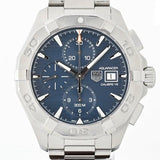 Tag Heuer Aquaracer Caliber 16 Automatic Chronograph Blue Dial Silver Steel Strap Watch for Men - CAY2112.BA0927 Buy Now By Tag Heuer