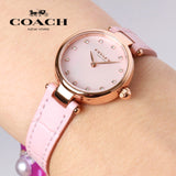 Coach Hayley Mother of Pearl Pink Dial Pink Leather Strap Watch for Women - 14503537 Buy Now By Coach