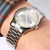 Gucci G Timeless Silver Dial Silver Steel Strap Watch For Women - YA1264126 Buy Now By Gucci