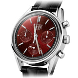 Tag Heuer Carrera Automatic Chronograph Red Dial Black Leather Strap Watch for Men - CBK221G.FC6479 Buy Now By Tag Heuer