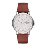 Marc Jacobs Fergus White Dial Brown Leather Strap Watch for Men - MBM5080 Buy Now By Marc Jacobs