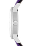 Burberry The City Silver Dial Purple Leather Strap Watch for Women - BU9122 Buy Now By Burberry