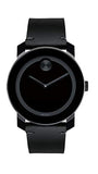 Movado Bold Black Dial Black Leather Strap Watch For Men - 3600306 Buy Now By Movado