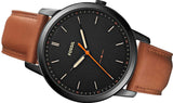 Fossil The Minimalist Black Dial Brown Leather Strap Watch for Men - FS5305 Buy Now By Fossil