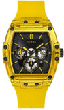 Guess Phoenix Multi Function Black Dial Yellow Rubber Strap Watch for Men - GW0203G6 Buy Now By Guess