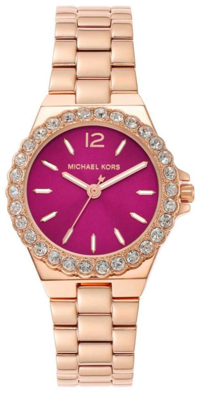 Michael Kors Lennox Analog Pink Dial Rose Gold Steel Strap Watch For Women - MK7396 Buy Now By Michael Kors