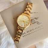 Burberry The Classic Champagne Dial Gold Steel Strap Watch for Women - BU10109 Buy Now By Burberry