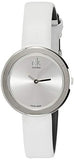 Calvin Klein Firm Silver Dial White Leather Strap Watch for Women - K3N231L6 Buy Now By Calvin Klein