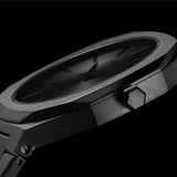 D1 Milano Ultra Thin Re-Gun Black Dial Gray Steel Strap Watch for Men - D1-UTBJ41 Authentic Buy Shop Now