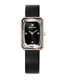 Swarovski Uptown Black Dial Black Leather Strap Watch for Women - 5547710 Buy Now By Swarovski