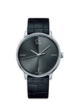 Calvin Klein Accent Black Dial Black Leather Strap Watch for Men - K2Y2X1C3 Buy Now By Calvin Klein