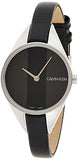 Calvin Klein Rebel Black Grey Dial Black Leather Strap Watch for Women - K8P231C1 Buy Now By Calvin Klein