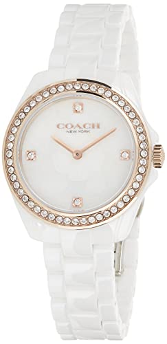 Coach Preston Mother of Pearl White Dial White Steel Strap Watch for Women - 14503662 Buy Now By Coach