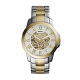Fossil Grant Automatic Skeleton White Dial Two Tone Steel Strap Watch for Men - ME3112 Buy Now By Fossil
