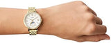 Fossil Jacqueline Moonphase Mother of Pearl Dial Gold Steel Strap Watch for Women - ES5167 Buy Now By Fossil