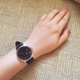 Guess Wafer Analog Black Dial Black Leather Strap Watch For Men - W70016G1 Buy Now By Guess