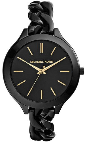 Michael Kors Slim Runway Black Dial Black Steel Strap Watch for Women - MK3317 Buy Now By Michael Kors