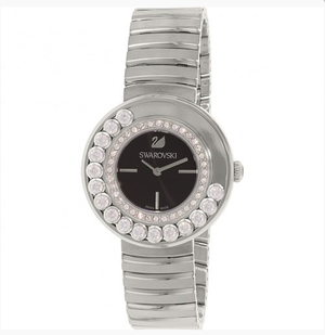 Swarovski Lovely Crystal Black Dial Silver Steel Strap Watch for Women - 1160305 Buy Now By Swarovski