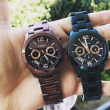 Fossil Perfect Boyfriend Multifunction Maroon Dial Maroon Steel Strap Watch for Women - ES4110 Buy Now By Fossil