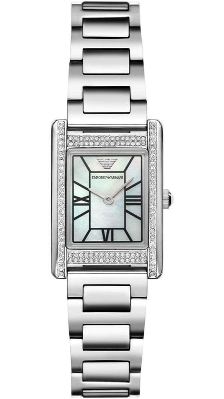 Emporio Armani Empire Mother of Pearl Dial Silver Steel Strap Watch For Women - AR11625 Buy Now By Emporio Armani