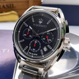 Maserati Trimarano Chronograph Black Dial Silver Stainless Steel Strap Watch For Men - R8873632003 Buy Now By Maserati