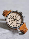 Fossil Original Boyfriend Sport Chronograph Beige Dial Brown Leather Strap Watch for Women - ES4046 Buy Now By Fossil