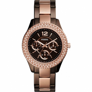 Fossil Stella Multifunction Brown Dial Two Tone Steel Strap Watch for Women - ES4079 Buy Now By Fossil