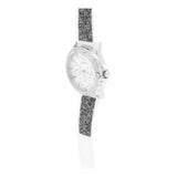 Guess Swirl Quartz Silver Dial White Silicone Strap Watch for Women - W1096L1 Buy Now By Guess
