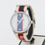 Gucci G Timeless Quartz White Dial Two Tone NATO Strap Watch For Men - YA1264071 Buy Now By Gucci