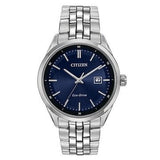 Citizen Eco Drive Blue Dial Silver Steel Strap Watch For Men - BM7250-56L Buy Now By Citizen
