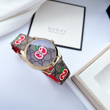 Gucci G Timeless Quartz Brown Dial Brown Leather Strap Watch For Men - YA1264158 Buy Now By Gucci