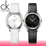 Calvin Klein Skirt White Dial White Leather Strap Watch for Women - K2U231K6 Buy Now By Calvin Klein