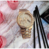 Michael Kors Lennox Three Hand Rose Gold Dial Rose Gold Steel Strap Watch For Women - MK7230 Buy Now By Michael Kors