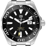 Tag Heuer Aquaracer Caliber 5 Black Dial Silver Steel Strap Watch for Men - WAY201A .BA0927 Buy Now By Tag Heuer