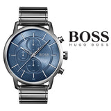 Hugo Boss Architectural Blue Dial Grey Steel Strap Watch for Men - 1513574 Buy Now By Hugo Boss