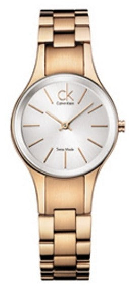 Calvin Klein Simplicity White Dial Rose Gold Steel Strap Watch for Women - K4323520 Buy Now By Calvin Klein