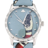Gucci G Timeless Quartz Blue Dial Blue Leather Strap Watch For Men - YA1264080 Buy Now By Gucci