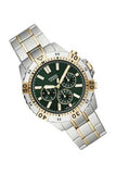 Fossil Garrett Chronograph Green Dial Two Tone Steel Strap Watch for Men - FS5622 Buy Now By Fossil