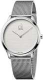 Calvin Klein Minimal White Dial Silver Mesh Bracelet Watch for Men - K3M2112Y Buy Now By Calvin Klein