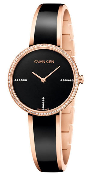 Calvin Klein Seduce Black Dial Two Tone Steel Strap Watch for Women - K4E2NX1S Buy Now By Calvin Klein