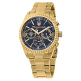 Maserati Competizione Chronograph Blue Dial Gold Steel Strap Watch For Men - R8853100026 Buy Now By Maserati
