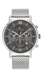 Tommy Hilfiger Evan Grey Dial Silver Mesh Bracelet Watch for Men - 1710396 Buy Now By Tommy Hilfiger